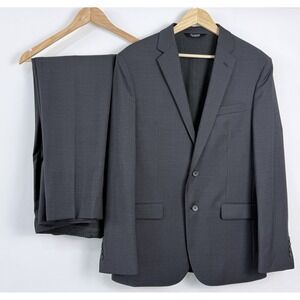 Jos A Bank Travel Tech 2 Piece Suit Slim Fit 41R 36x30 Charcoal Gray Wool Blend